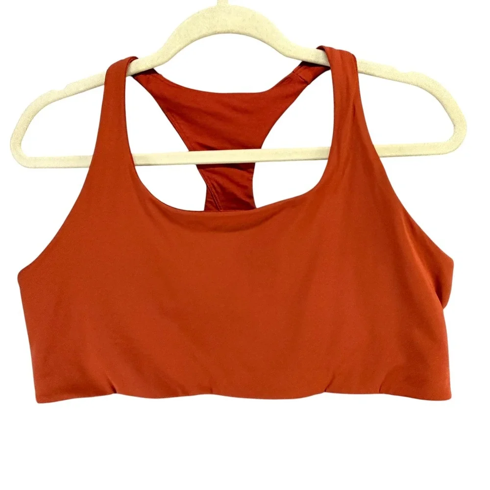 Lululemon Invigorate Bra Womens Size M Aztec Brick Orange High Support Racerback